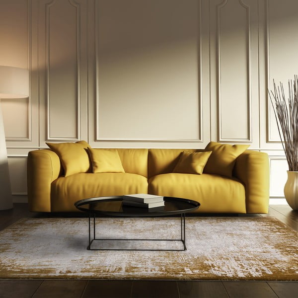 Tappeto giallo ocra 120x170 cm Kuza - Asiatic Carpets-image-1