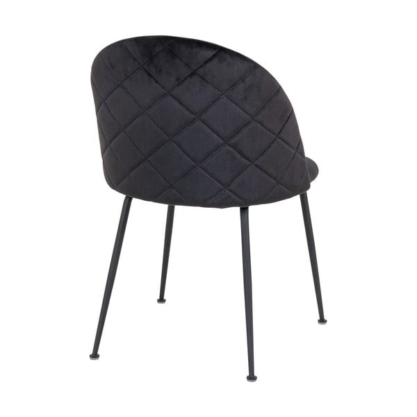 Sedie da pranzo in velluto nero in un set di 2 pezzi Geneve - House Nordic-image-2