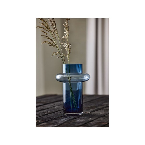 Vaso in vetro blu Tube - Lyngby Glas-image-2