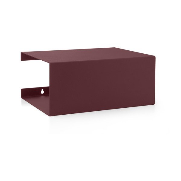 Mensola burgundy in acciaio con ripiani multipli 35 cm – ReCollector