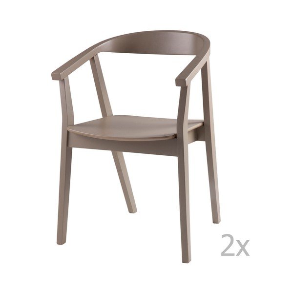 Set di 2 sedie da pranzo grigio chiaro Donna - sømcasa