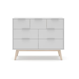 Cassettiera bassa bianca 120x83 cm Campus - Marckeric