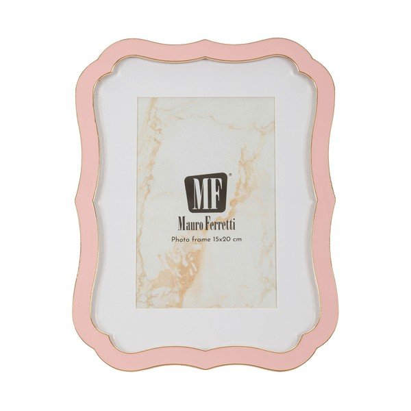 Cornice rosa chiaro in metallo/in vetro verticale con sostegno 17x22 cm Margot – Mauro Ferretti-image-2