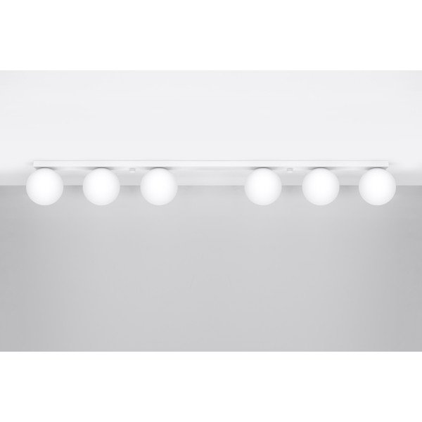 Plafoniera bianca con paralume in vetro ø 12 cm Umerta – Sollux-image-3