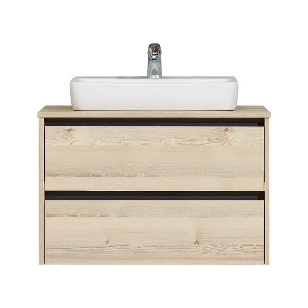 Piano per lavabo di colore naturale con effetto pino Quickset 393 – Pelipal-image-1