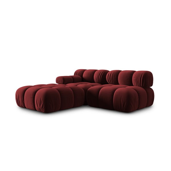 Divano in velluto rosso 282 cm Bellis - Micadoni Home-image-4