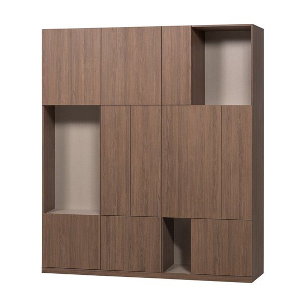 Mobile componibile colore naturale scuro 188x215 cm Build – WOOOD-image-3