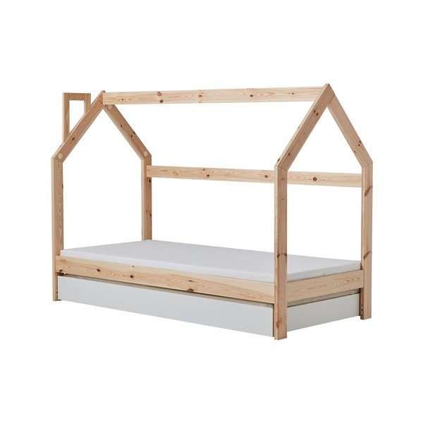 Letto in legno per bambini a forma di casa , 200 x 90 cm House - Pinio-image-3
