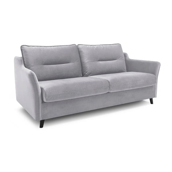 (II. qualità) Divano letto in velluto grigio chiaro Loft - Bobochic Paris-image-3