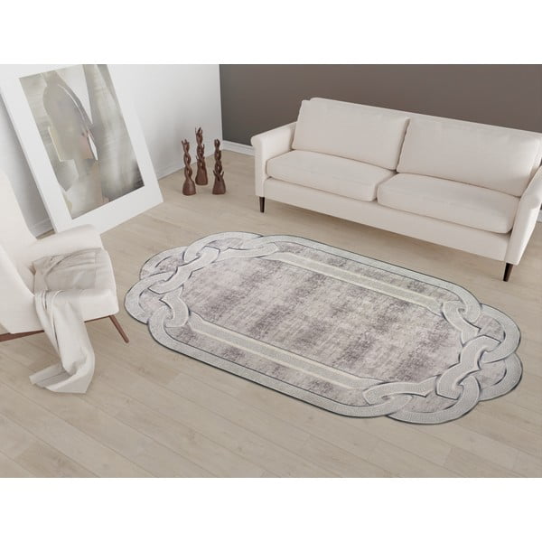 Tappeto grigio/beige 100x60 cm - Vitaus-image-1