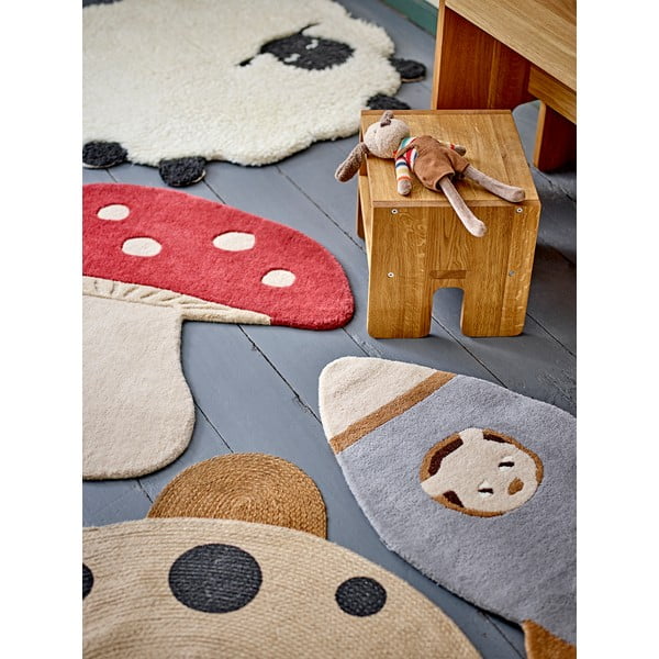 Tappeto per bambini bianco in lana ø 84 cm Dolly - Bloomingville Mini-image-2