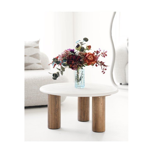 Vaso grigio in vetro (altezza totale 20 cm) – House Nordic-image-1