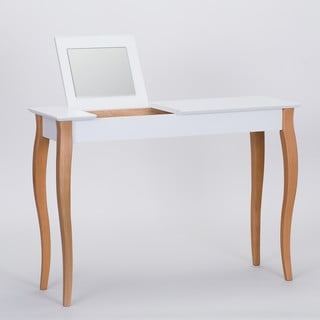 Tavolino da toilette bianco con specchio Tavolino da toilette, lunghezza 105 cm - Ragaba
