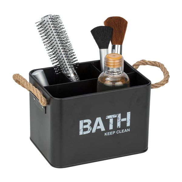 Organizzatore da bagno nero con 4 scomparti Gara - Wenko-image-1