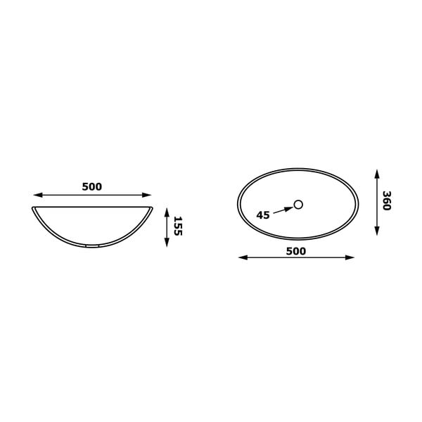 Lavabo in vetro 50x36 cm Purus – Sapho-image-4