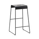 Sedia da bar nera in metallo A-Stool – Zone