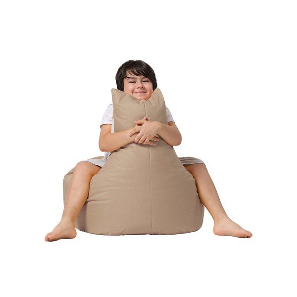 Pouf a sacco per bambini beige Baton – Floriane Garden-image-3