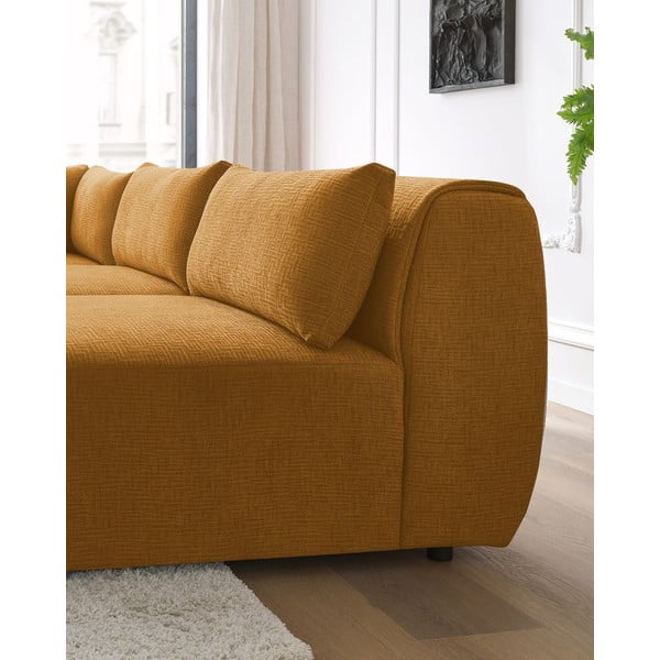 Divano angolare (variabile) in colore senape Jeanne - Bobochic Paris-image-1