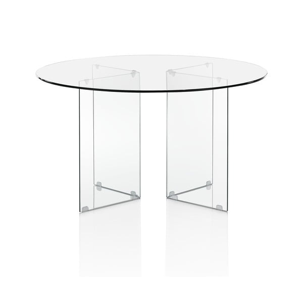 Tavolo da pranzo rotondo in vetro ø 130 cm Kaya – Tomasucci