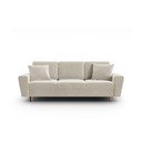 Divano beige allungabile e con contenitore con rivestimento in velluto 235 cm Kyoto – Cosmopolitan Design