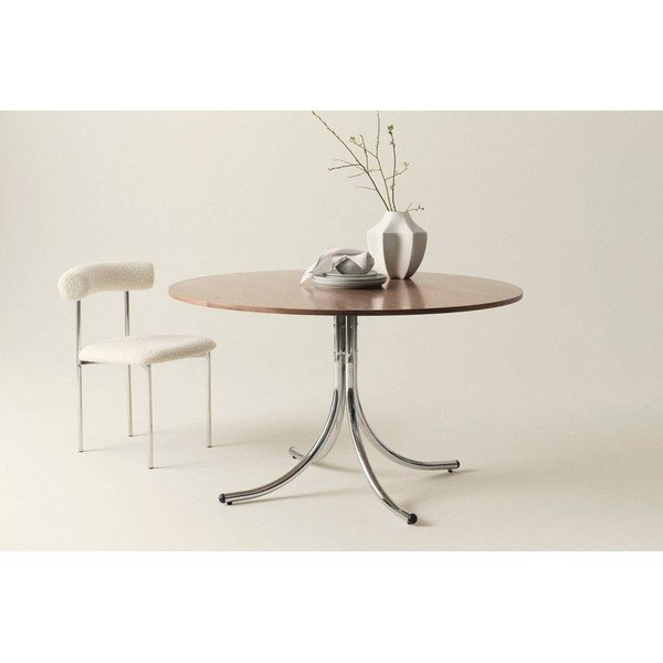 Tavolo da pranzo rotondo in metallo ø 130 cm Chipley – Jotex-image-2