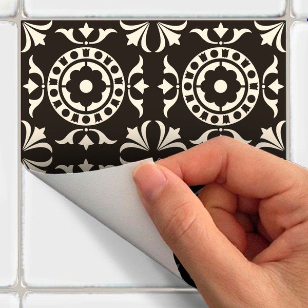 Set di 9 adesivi murali Wall Decal Tiles Azulejos Pompei, 20 x 20 cm - Ambiance-image-2