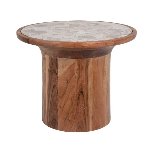 Tavolino rotondo in legno di mango ø 45 cm Tubo - Leitmotiv