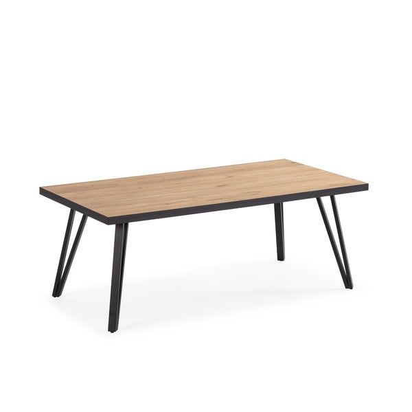 Tavolino nero/naturale con piano in rovere 60x120 cm Sindi - Marckeric