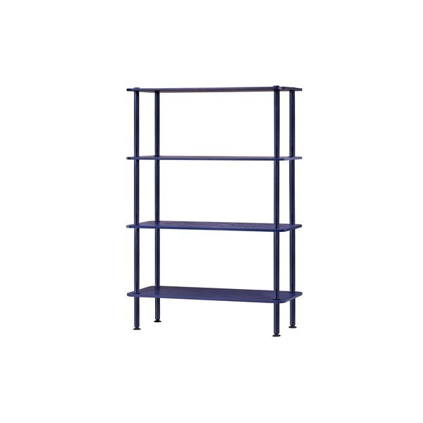 Scaffale blu con effetto rovere 80x127x35 cm Teidi – noo.ma