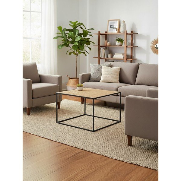 Tavolino da salotto di colore naturale in rattan 60x60 cm Depok – Premier Housewares-image-4