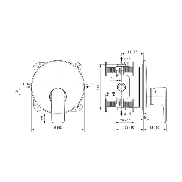 Rubinetto per doccia antracite Connect Air - Ideal Standard-image-2