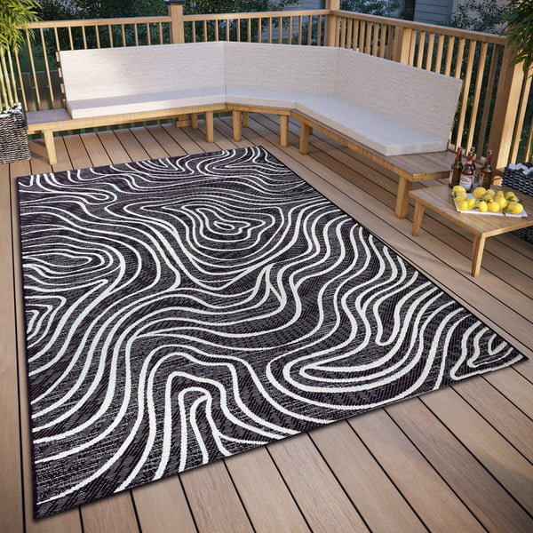 Tappeto per esterni antracite 194x290 cm - Elle Decoration-image-1