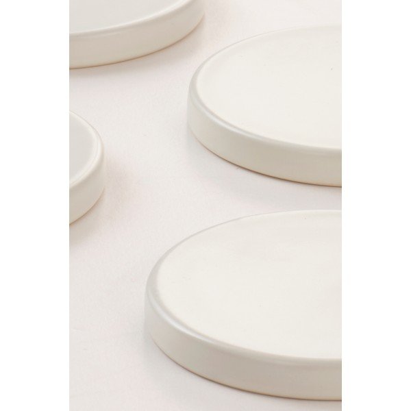 Set di sottobicchieri color crema in gres 4 pz Wilma – Jotex-image-2