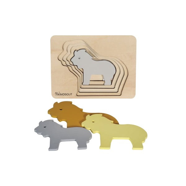 Puzzle a inserimento in legno Lion - Kindsgut-image-3
