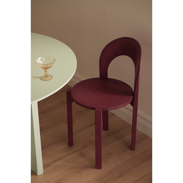Sedie da pranzo in set burgundy in rovere massiccio 2 pz Vectrina – Ellos Home-image-1