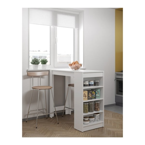Tavolo da bar bianco con piano bianco Aravis - TemaHome-image-3