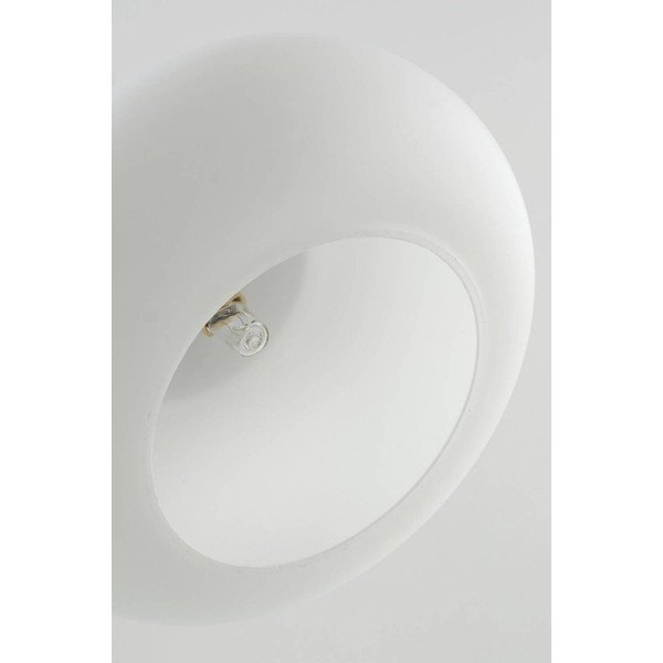 Lampadario bianco/color argento opaco in vetro opale ø 20 cm Thalia – Jotex-image-3