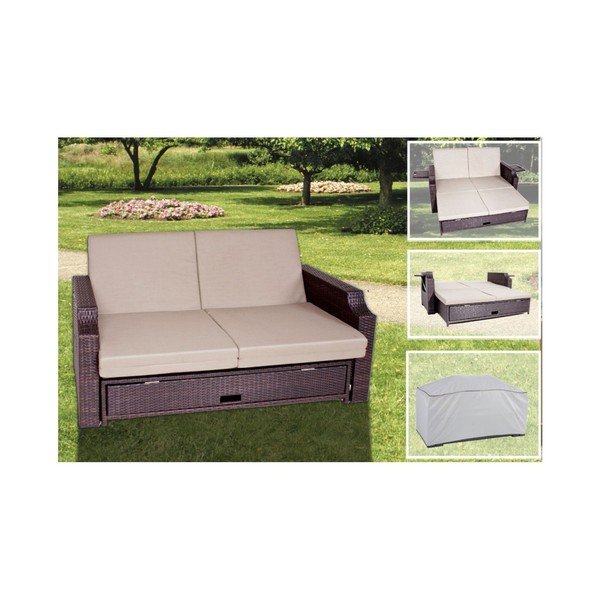 Panchina pieghevole da giardino con contenitore ADDU Monaco - Garden Pleasure-image-4