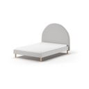 Letto singolo imbottito grigio con griglia 140x200 cm MOON - Vipack