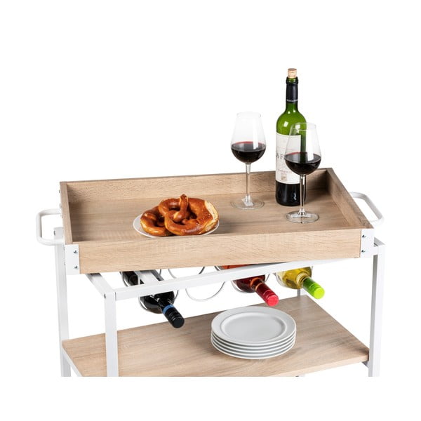 Tavolo da portata su ruote 40x80 cm Rustico - Wenko-image-3