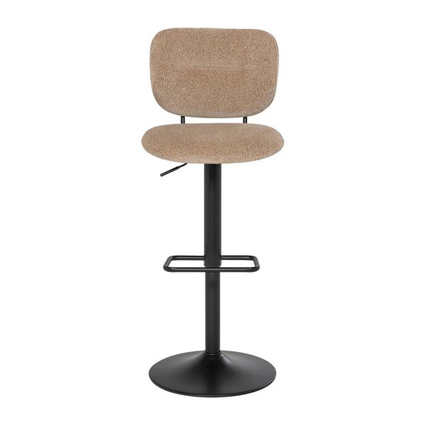 Sgabello da bar beige imbottito con altezza regolabile Brint – WOOOD-image-1