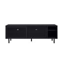 Mobile TV nero in metallo 160x55x45 cm Veep – Unique Furniture