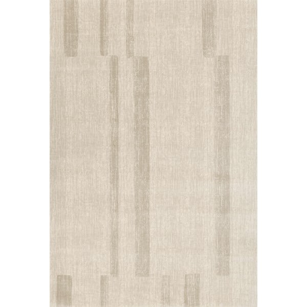 Tappeto beige in lana 160x240 cm Agnus Brush Lines – Agnella