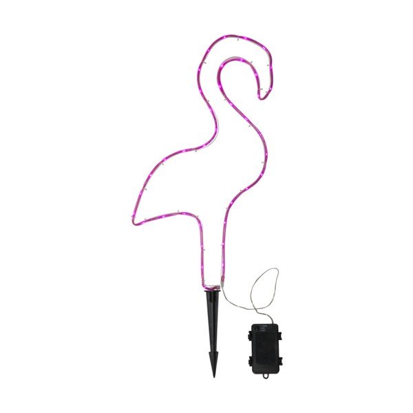 Apparecchio LED rosa per esterni a forma di fenicottero, altezza 63 cm Tuby - Star Trading-image-1