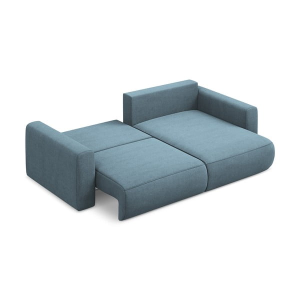 Divano angolare azzurro allungabile/con contenitore (con penisola a destra/con chaise lounge) Kapua – Makamii-image-3