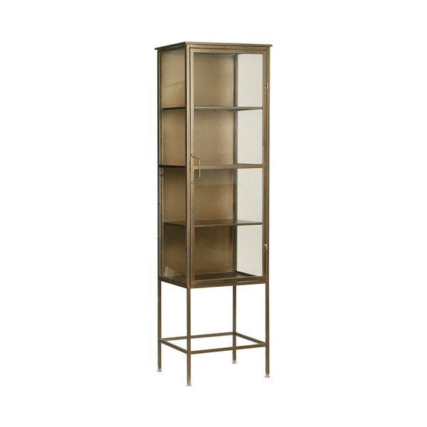 Vetrina in metallo color oro 47,5x170 cm Dagenham - Côté Table-image-2