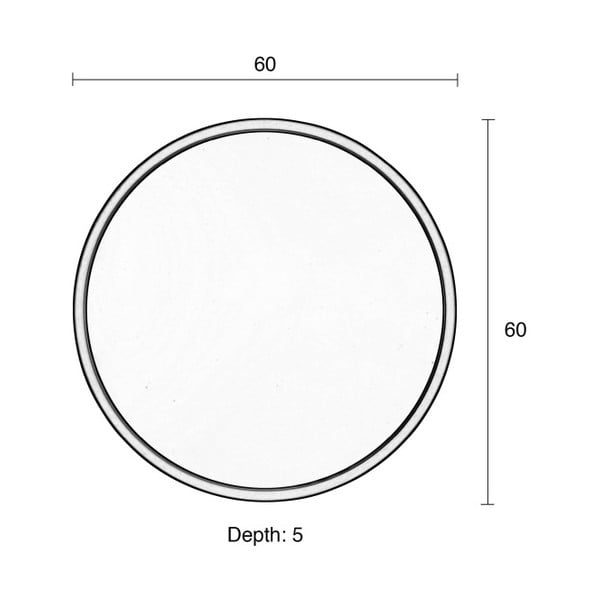 Specchio da parete in acciaio dorato , ø 60 cm Bandit - Zuiver-image-1