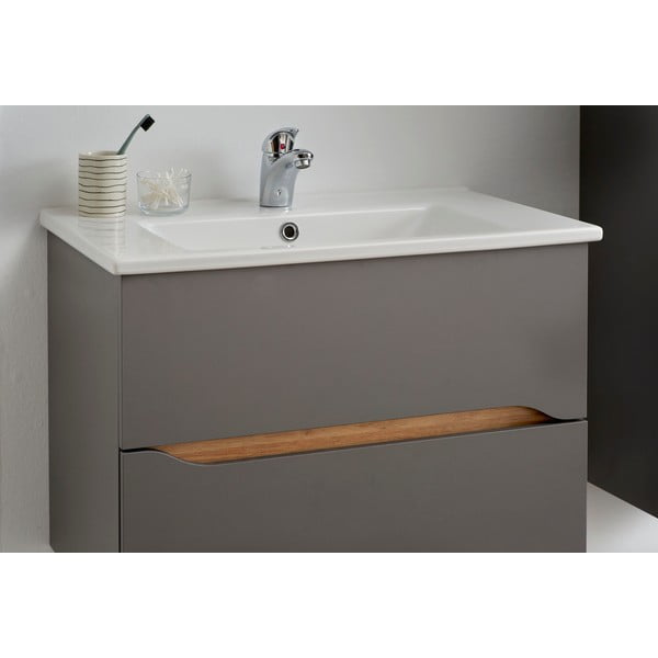 Mobile sospeso grigio senza lavello 72x51 cm Set 357 - Pelipal-image-1