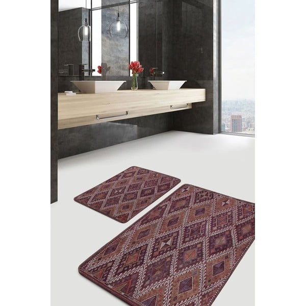 Set di tappetini per il bagno in velluto 2 pz 60x100 cm – Mila Home-image-3