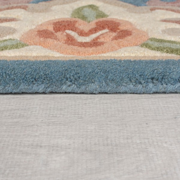 Tappeto rotondo in lana blu ø 120 cm Aubusson - Flair Rugs-image-4